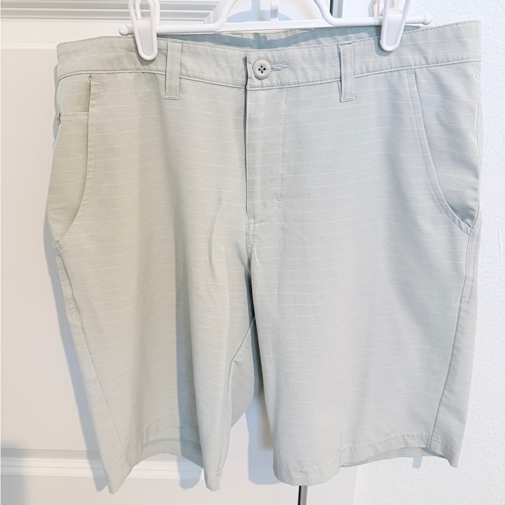 Columbia Men's Light Gray Striped Shorts